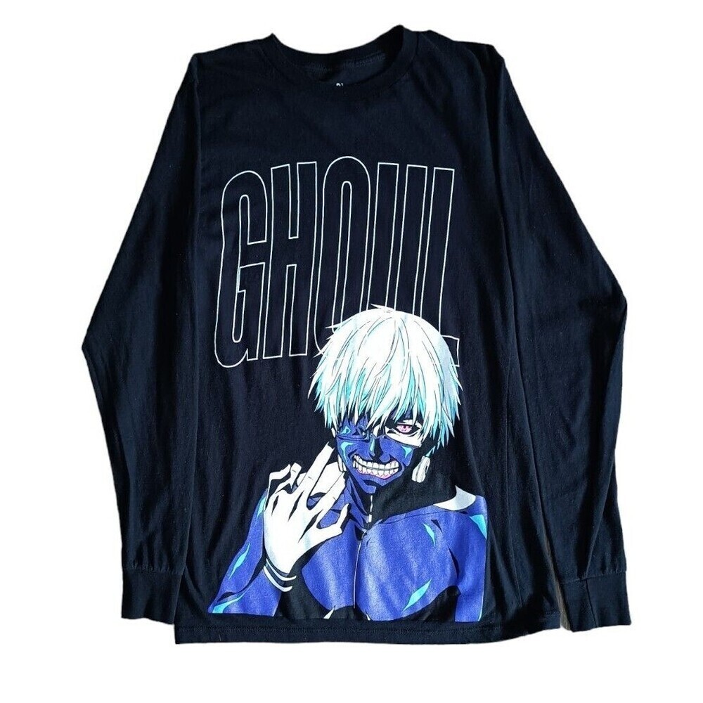 Tokyo Ghoul Ken Kaneki T-Shirt Men's Small Black Long Sleeve